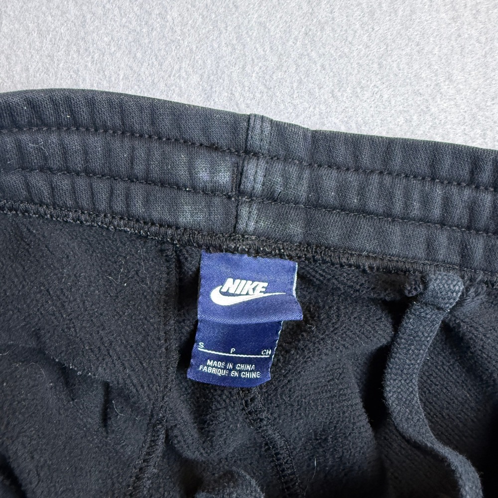 Nike Mens Fleece Joggers Black Tapered Sweatpants Swoosh Logo Size Small - Picture 4 of 6